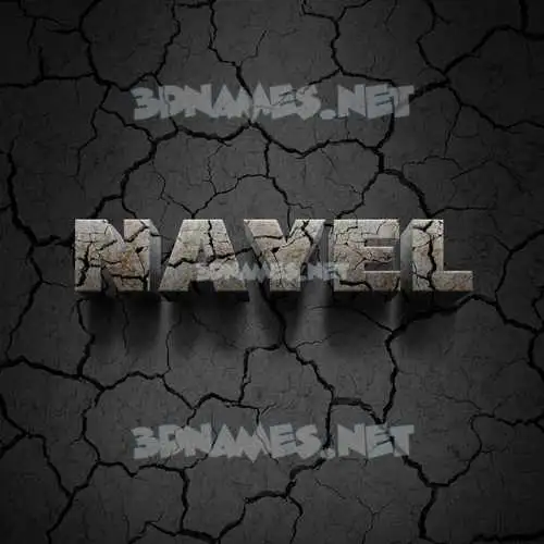 nayel in Cracked Stone style - 3D name wallpaper