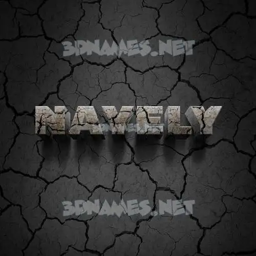 nayely in Cracked Stone style - 3D name wallpaper