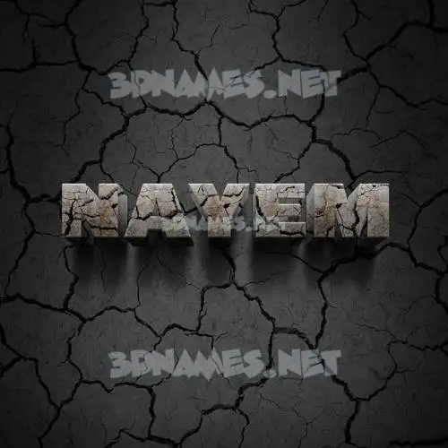 nayem in Cracked Stone style - 3D name wallpaper