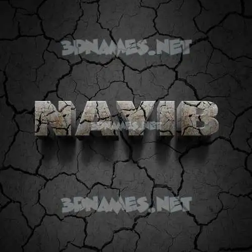 nayib in Cracked Stone style - 3D name wallpaper