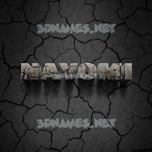nayomi in Cracked Stone style - 3D name wallpaper