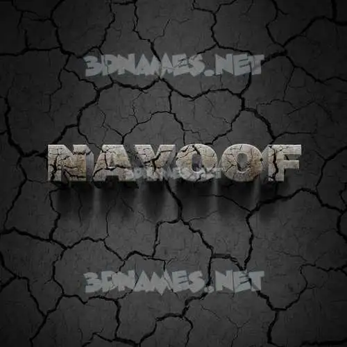 nayoof in Cracked Stone style - 3D name wallpaper nayoof in Cracked Stone style - 3D name wallpaper
