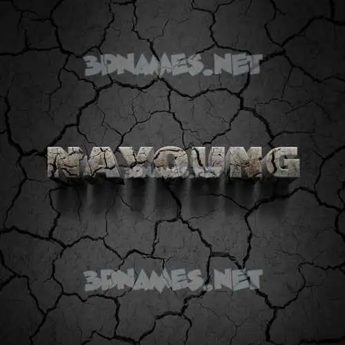 nayoung in Cracked Stone style - 3D name wallpaper nayoung in Cracked Stone style - 3D name wallpaper