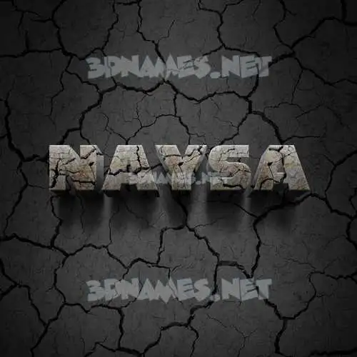 naysa in Cracked Stone style - 3D name wallpaper naysa in Cracked Stone style - 3D name wallpaper