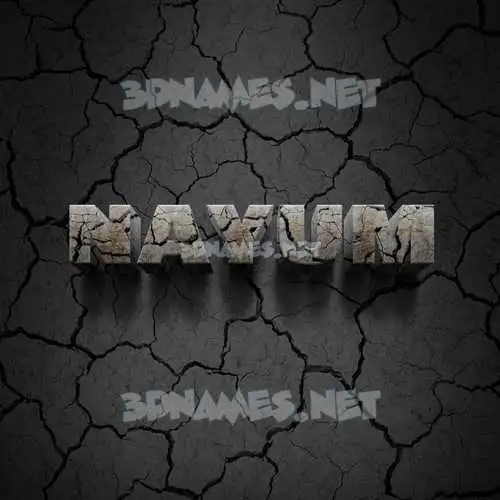 nayum in Cracked Stone style - 3D name wallpaper