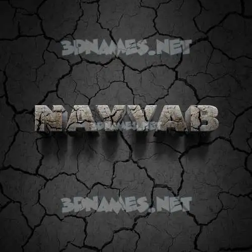 nayyab in Cracked Stone style - 3D name wallpaper