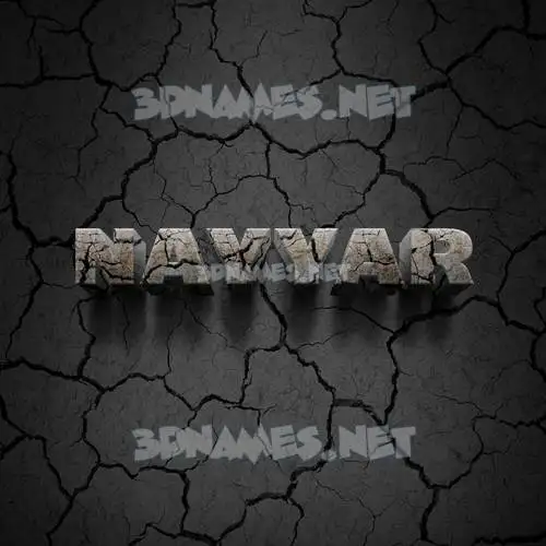 nayyar in Cracked Stone style - 3D name wallpaper