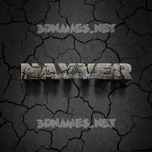 nayyer in Cracked Stone style - 3D name wallpaper