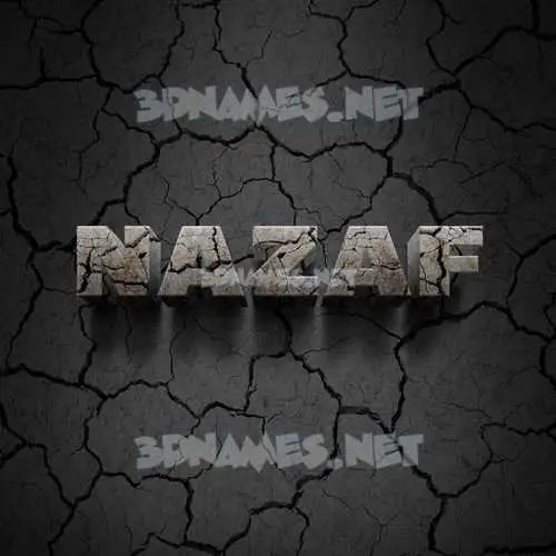 nazaf in Cracked Stone style - 3D name wallpaper nazaf in Cracked Stone style - 3D name wallpaper