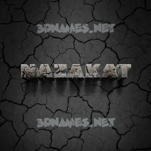 nazakat in Cracked Stone style - 3D name wallpaper nazakat in Cracked Stone style - 3D name wallpaper