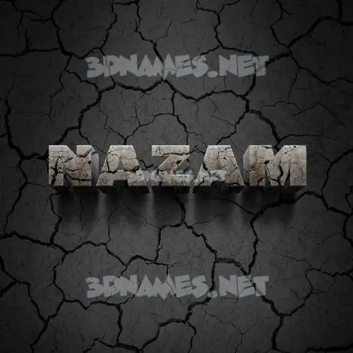 nazam in Cracked Stone style - 3D name wallpaper nazam in Cracked Stone style - 3D name wallpaper