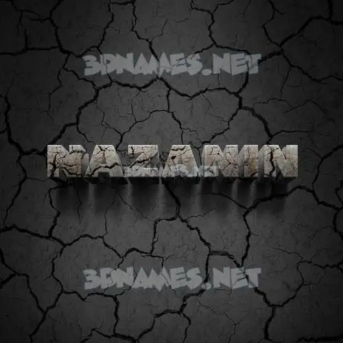 nazanin in Cracked Stone style - 3D name wallpaper nazanin in Cracked Stone style - 3D name wallpaper