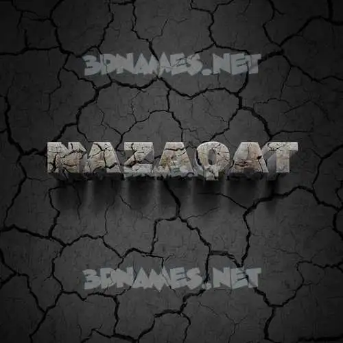 nazaqat in Cracked Stone style - 3D name wallpaper nazaqat in Cracked Stone style - 3D name wallpaper