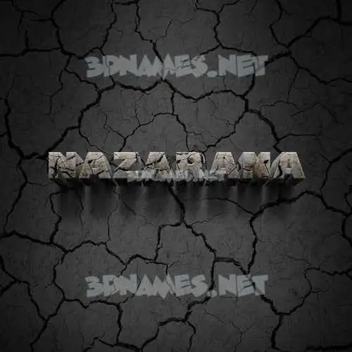 nazarana in Cracked Stone style - 3D name wallpaper nazarana in Cracked Stone style - 3D name wallpaper