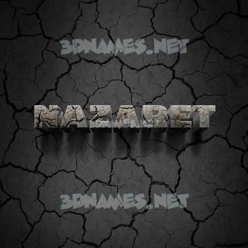 nazaret in Cracked Stone style - 3D name wallpaper