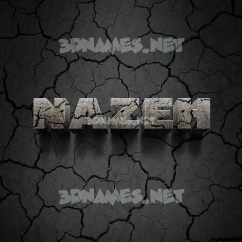 nazeh in Cracked Stone style - 3D name wallpaper nazeh in Cracked Stone style - 3D name wallpaper