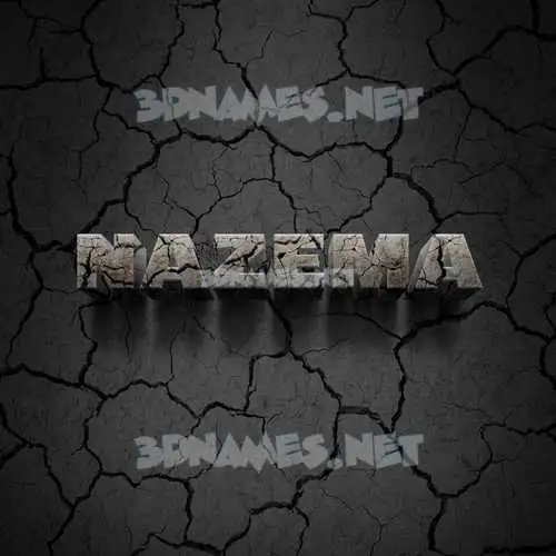 nazema in Cracked Stone style - 3D name wallpaper
