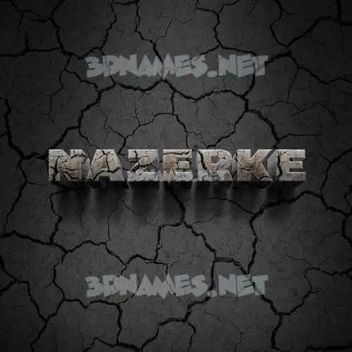 nazerke in Cracked Stone style - 3D name wallpaper
