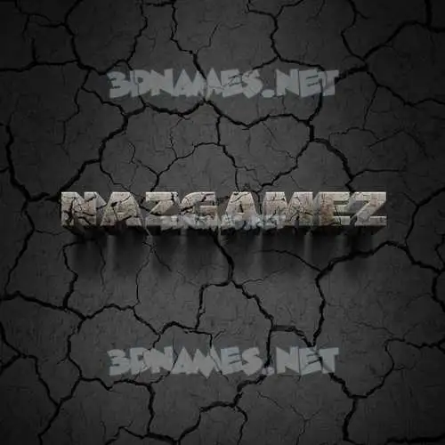 nazgamez in Cracked Stone style - 3D name wallpaper