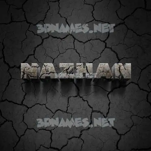 nazhan in Cracked Stone style - 3D name wallpaper nazhan in Cracked Stone style - 3D name wallpaper