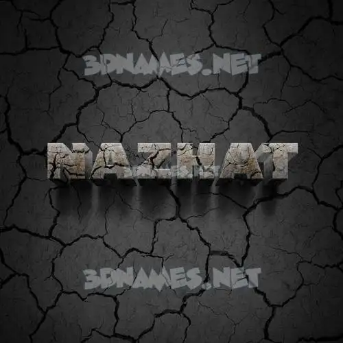 nazhat in Cracked Stone style - 3D name wallpaper nazhat in Cracked Stone style - 3D name wallpaper