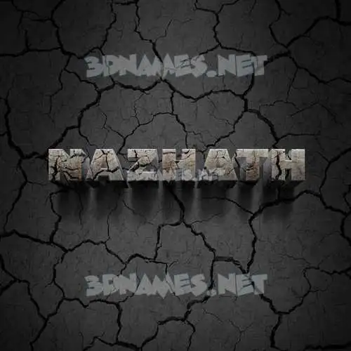 nazhath in Cracked Stone style - 3D name wallpaper nazhath in Cracked Stone style - 3D name wallpaper