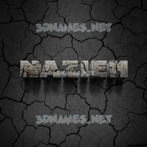 nazieh in Cracked Stone style - 3D name wallpaper nazieh in Cracked Stone style - 3D name wallpaper
