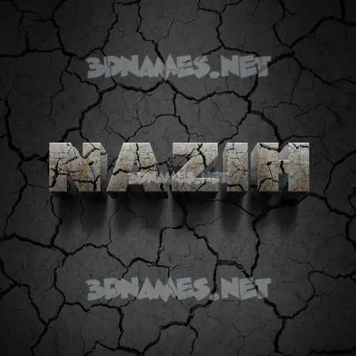 nazih in Cracked Stone style - 3D name wallpaper nazih in Cracked Stone style - 3D name wallpaper
