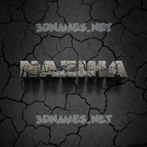 naziha in Cracked Stone style - 3D name wallpaper naziha in Cracked Stone style - 3D name wallpaper