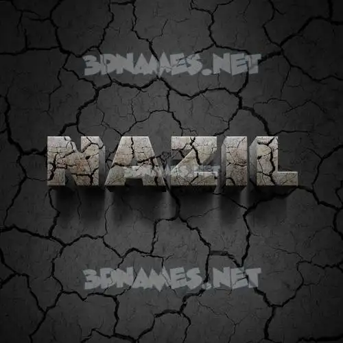 nazil in Cracked Stone style - 3D name wallpaper nazil in Cracked Stone style - 3D name wallpaper