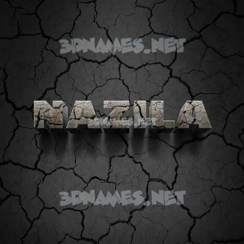nazila in Cracked Stone style - 3D name wallpaper