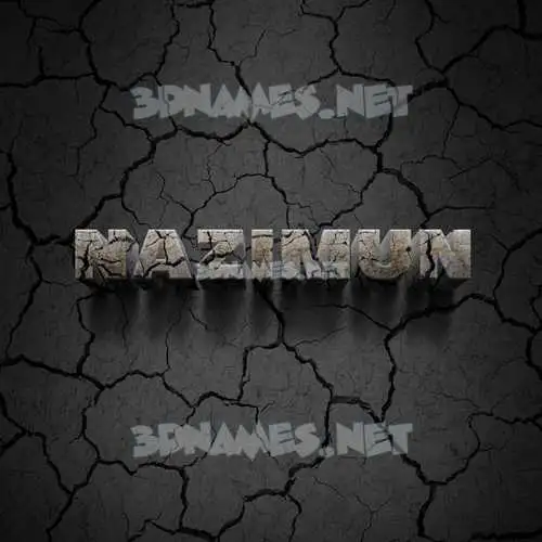 nazimun in Cracked Stone style - 3D name wallpaper nazimun in Cracked Stone style - 3D name wallpaper