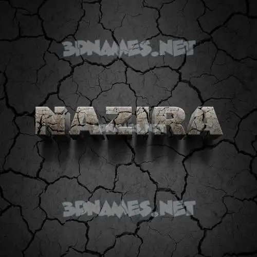 nazira in Cracked Stone style - 3D name wallpaper