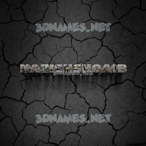 nazishshoaib in Cracked Stone style - 3D name wallpaper