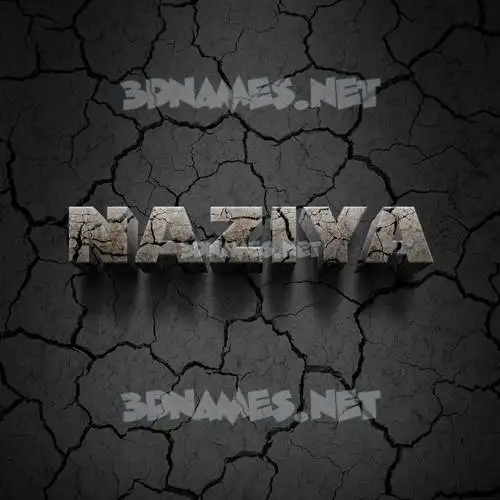 naziya in Cracked Stone style - 3D name wallpaper