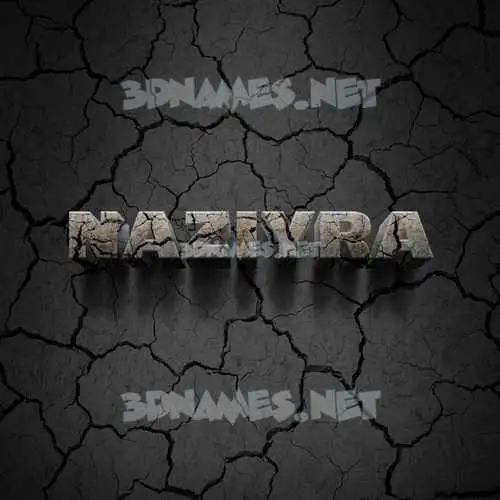 naziyra in Cracked Stone style - 3D name wallpaper