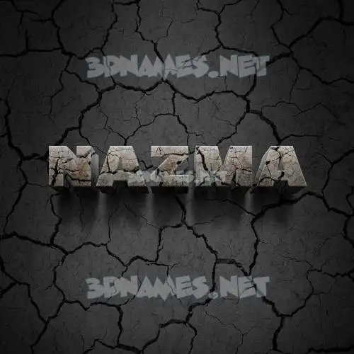 nazma in Cracked Stone style - 3D name wallpaper nazma in Cracked Stone style - 3D name wallpaper