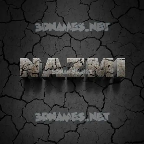 nazmi in Cracked Stone style - 3D name wallpaper
