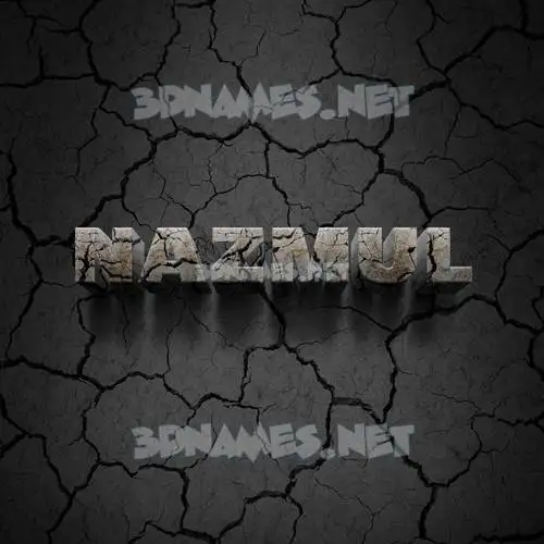 nazmul in Cracked Stone style - 3D name wallpaper