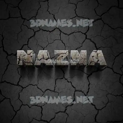 nazna in Cracked Stone style - 3D name wallpaper nazna in Cracked Stone style - 3D name wallpaper