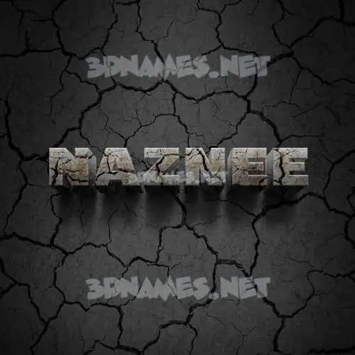 naznee in Cracked Stone style - 3D name wallpaper naznee in Cracked Stone style - 3D name wallpaper