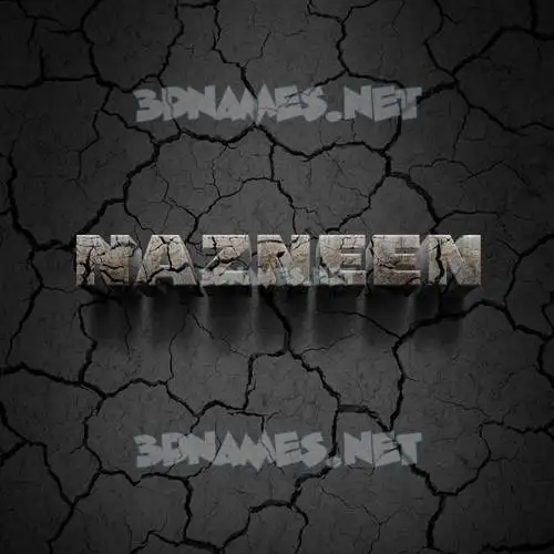 nazneen in Cracked Stone style - 3D name wallpaper nazneen in Cracked Stone style - 3D name wallpaper