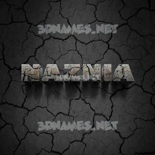 naznia in Cracked Stone style - 3D name wallpaper naznia in Cracked Stone style - 3D name wallpaper