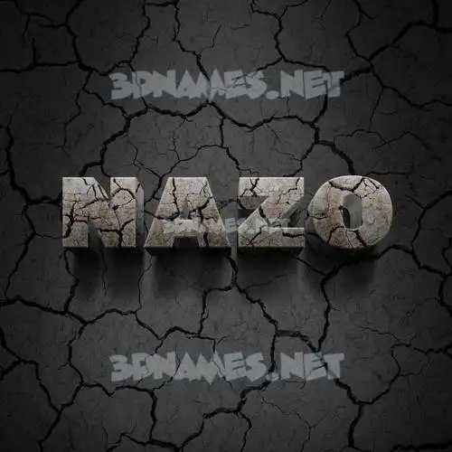 nazo in Cracked Stone style - 3D name wallpaper nazo in Cracked Stone style - 3D name wallpaper