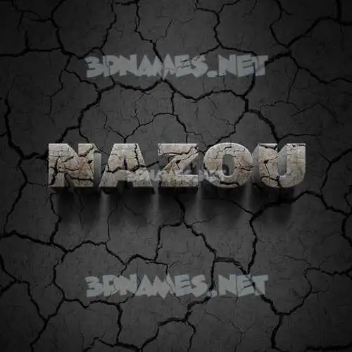 nazou in Cracked Stone style - 3D name wallpaper nazou in Cracked Stone style - 3D name wallpaper
