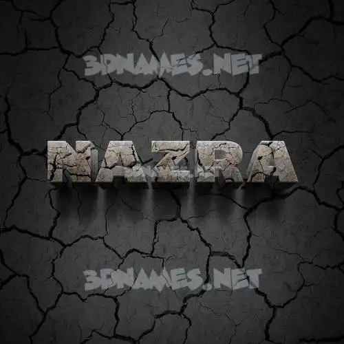 nazra in Cracked Stone style - 3D name wallpaper