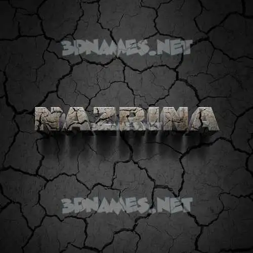 nazrina in Cracked Stone style - 3D name wallpaper nazrina in Cracked Stone style - 3D name wallpaper