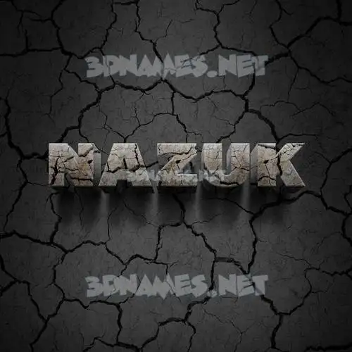 nazuk in Cracked Stone style - 3D name wallpaper nazuk in Cracked Stone style - 3D name wallpaper