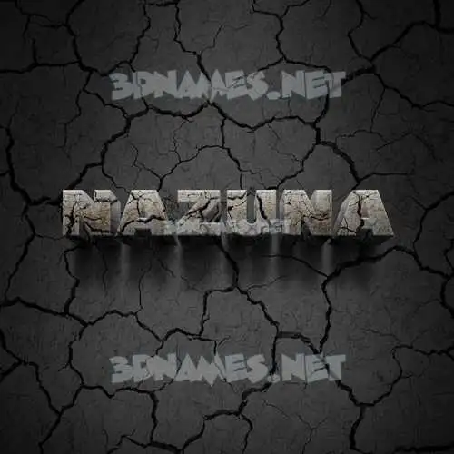 nazuna in Cracked Stone style - 3D name wallpaper nazuna in Cracked Stone style - 3D name wallpaper