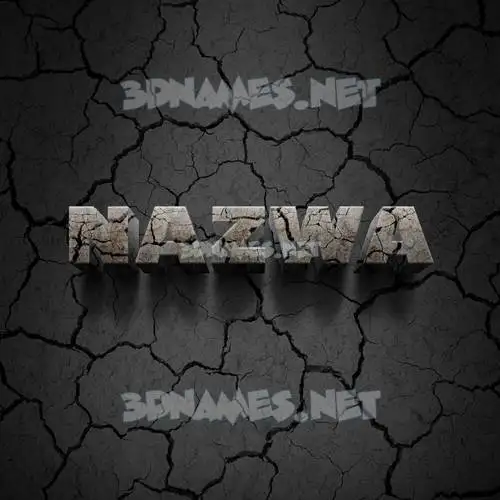 nazwa in Cracked Stone style - 3D name wallpaper